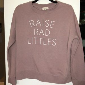 Timber and Grey dusty lilac Raise Rad Littles crewneck sweater Small
